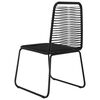 vidaXL Outdoor Chairs 4 pcs Poly Rattan Black