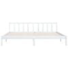 vidaXL Bed Frame without Mattress White Solid Wood Super King Size
