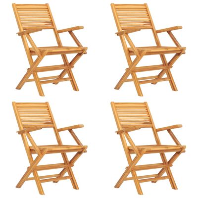 vidaXL 5 Piece Garden Dining Set Solid Wood Teak