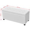 vidaXL Storage Ottoman Artificial Leather White