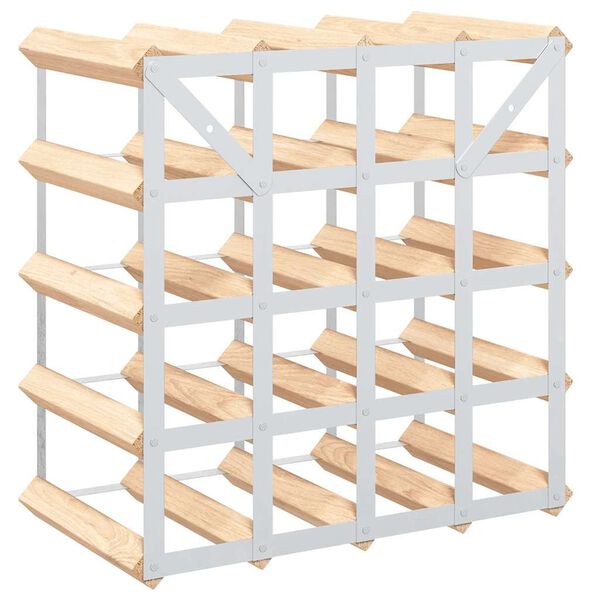 vidaXL Wine Rack for 20 Bottles Solid Pinewood