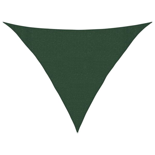vidaXL Sunshade Sail 160 g/m&sup2; Dark Green 3x3x4.2 m HDPE