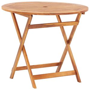 vidaXL Folding Garden Table 90x75 cm Solid Acacia Wood