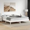 vidaXL Bed Frame without Mattress White 200x200 cm Solid Wood Pine