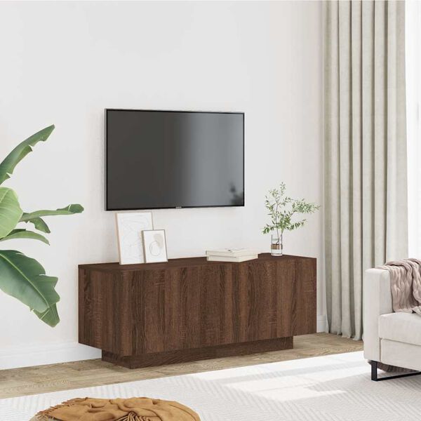 vidaXL TV Cabinet Brown Oak 100x35x40 cm Engineered Wood