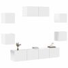 vidaXL 7 Piece TV Cabinet Set White Engineered Wood