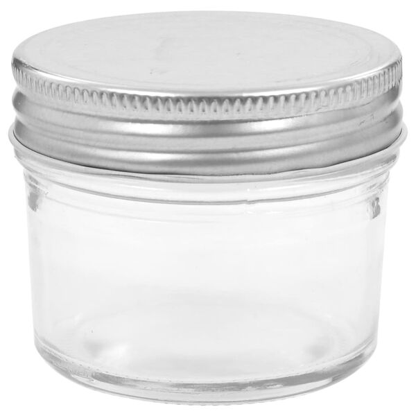 vidaXL Glass Jam Jars with Silver Lids 48 pcs 110 ml