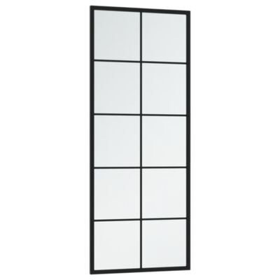 vidaXL Wall Mirror Black 100x40 cm Metal