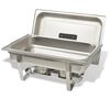 vidaXL 3 Piece Chafing Dish Set Stainless Steel