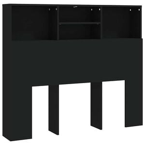 vidaXL Headboard Cabinet Black 120x19x103,5 cm