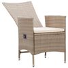 vidaXL 7 Piece Garden Dining Set Beige