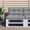 vidaXL Pallet Cushion Grey 70x40x12 cm Fabric