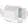 vidaXL Greenhouse with Base Frame Anthracite Aluminium 7.03 m²