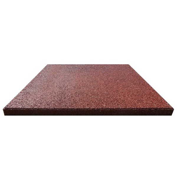 vidaXL Fall Protection Tiles 6 pcs Rubber 50x50x3 cm Red
