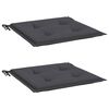 vidaXL Garden Chair Cushions 2 pcs Anthracite 50x50x4 cm Oxford Fabric