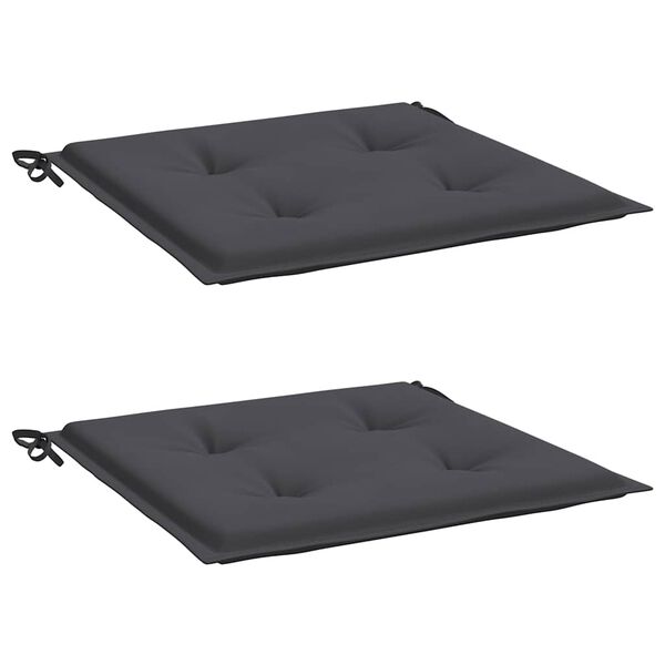 vidaXL Garden Chair Cushions 2 pcs Anthracite 50x50x4 cm Oxford Fabric