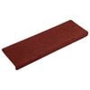 vidaXL Carpet Stair Tread | Set of 15 | Red | 100% Polypropylene