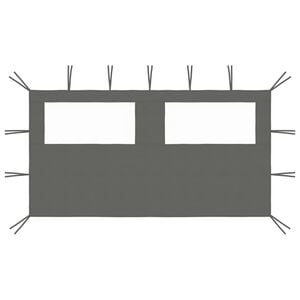 vidaXL Gazebo Sidewall with Windows 4x2 m Anthracite