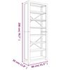 vidaXL 7-Tier Bookcase 80x30x200 cm Solid Wood Acacia