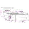 vidaXL Bed Frame without Mattress with Headboard Black 90x200 cm