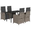 vidaXL Garden Dining Set | Grey, Black, Dark Grey