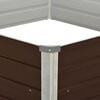 vidaXL Raised Garden Bed Brown 129x129x46 cm Galvanised Steel