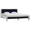 vidaXL Bed Frame White and Black 120 x 200 cm Faux Leather