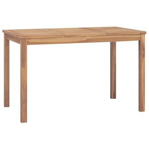 vidaXL Garden Dining Table 120x70x77 cm Solid Teak Wood