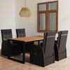vidaXL 5 Piece Garden Dining Set Black