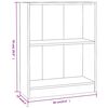 vidaXL Bookshelf High Gloss Grey 60x24x76 cm Engineered Wood