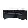 vidaXL 6 Piece Garden Lounge Set with Cushions Poly Rattan Black