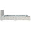 vidaXL Bed Frame without Mattress Grey Natural Rattan 160x200 cm