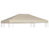 vidaXL Gazebo Top Cover 310 g/m² 4x3 m Beige