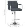 vidaXL Bar Stools 2 pcs Grey Faux Leather