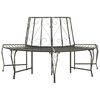 vidaXL Garden Half Round Tree Bench 160 cm Steel