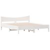 vidaXL Bed Frame without Mattress White 180x200 cm Super King Solid Wood Pine