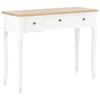 vidaXL Dressing Console Table with 3 Drawers White