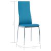 vidaXL Dining Chairs 4 pcs Blue Faux Leather