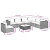 vidaXL 8 Piece Garden Lounge Set with Cushions Poly Rattan Grey