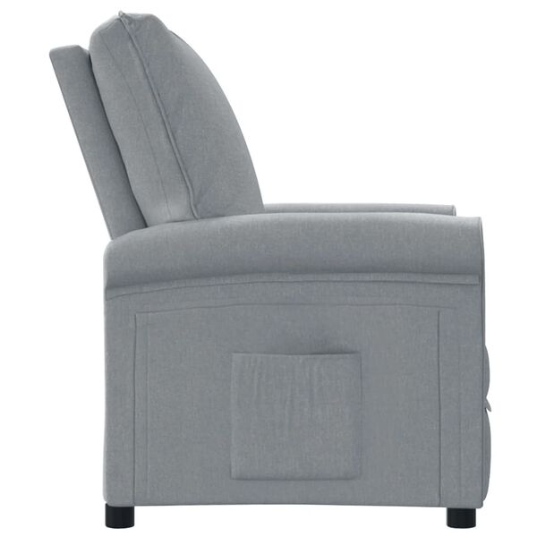 vidaXL Recliner Chair Light Grey Fabric