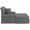 vidaXL Chaise Lounge with Skirt Dark Grey 91 x 157 x 91 cm Fabric