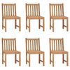 vidaXL Garden Chairs 6 pcs with Cushions Solid Teak Wood