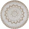 vidaXL Area Rug Braided Jute Printed 120 cm Round