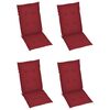 vidaXL Garden Reclining Chairs 4 pcs with Cushions Solid Acacia Wood