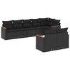 vidaXL 8 Piece Garden Sofa Set with Cushions Black Poly Rattan
