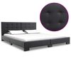 vidaXL Bed Frame without Mattress Black Faux Leather 200x160 cm