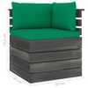 vidaXL 6 Piece Garden Pallet Lounge Set with Cushions Solid Pinewood