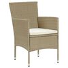 vidaXL Garden Dining Chairs 4 pcs Poly Rattan Beige