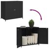 vidaXL Garden Storage Cabinet Black 83x45x76 cm Poly Rattan