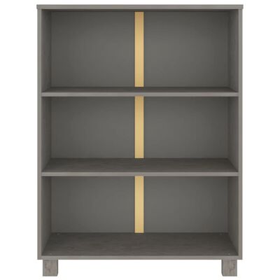 vidaXL Book Cabinet HAMAR Light Grey 85x35x112 cm Solid Wood Pine